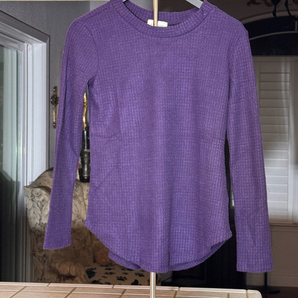 Cherish Long Sleeve Purple Top